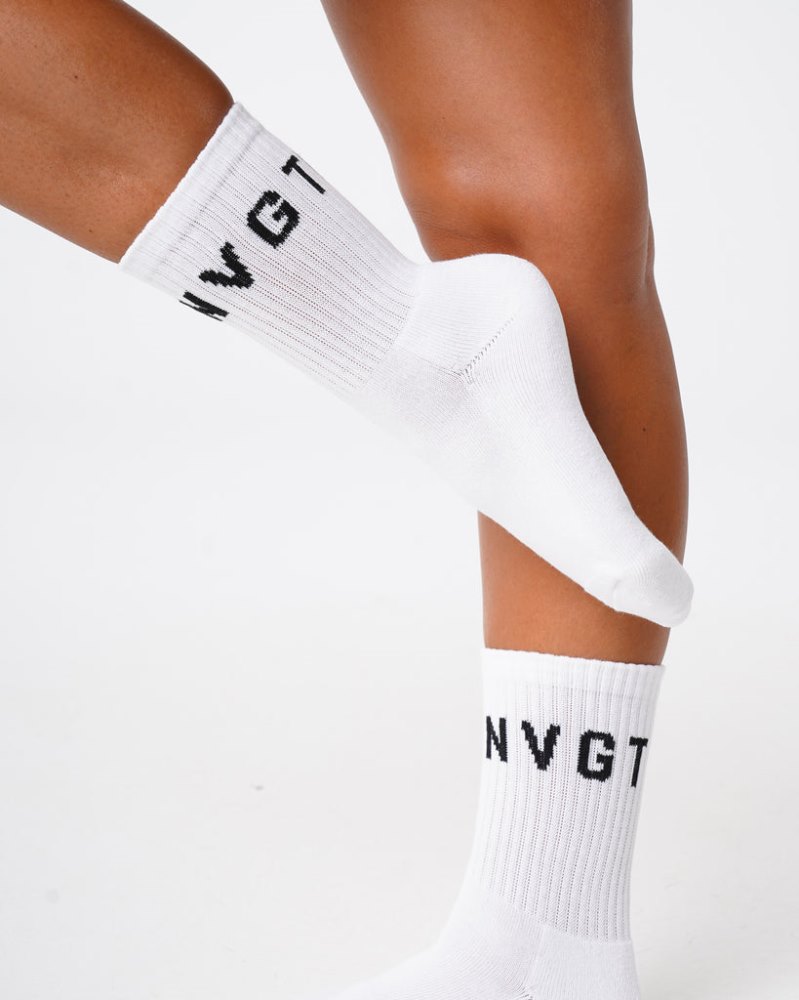 Accesorios Nvgtn Crew Socks Hombre Blancas Argentina | 1380-RTT