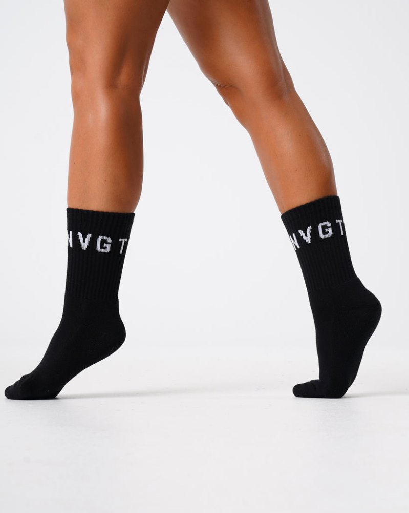 Accesorios Nvgtn Crew Socks Hombre Negras Argentina | 1057-AEW