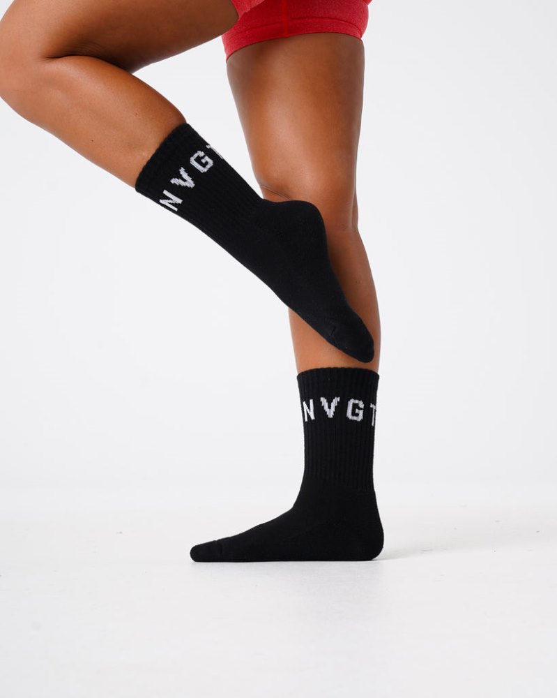 Accesorios Nvgtn Crew Socks Hombre Negras Argentina | 1057-AEW