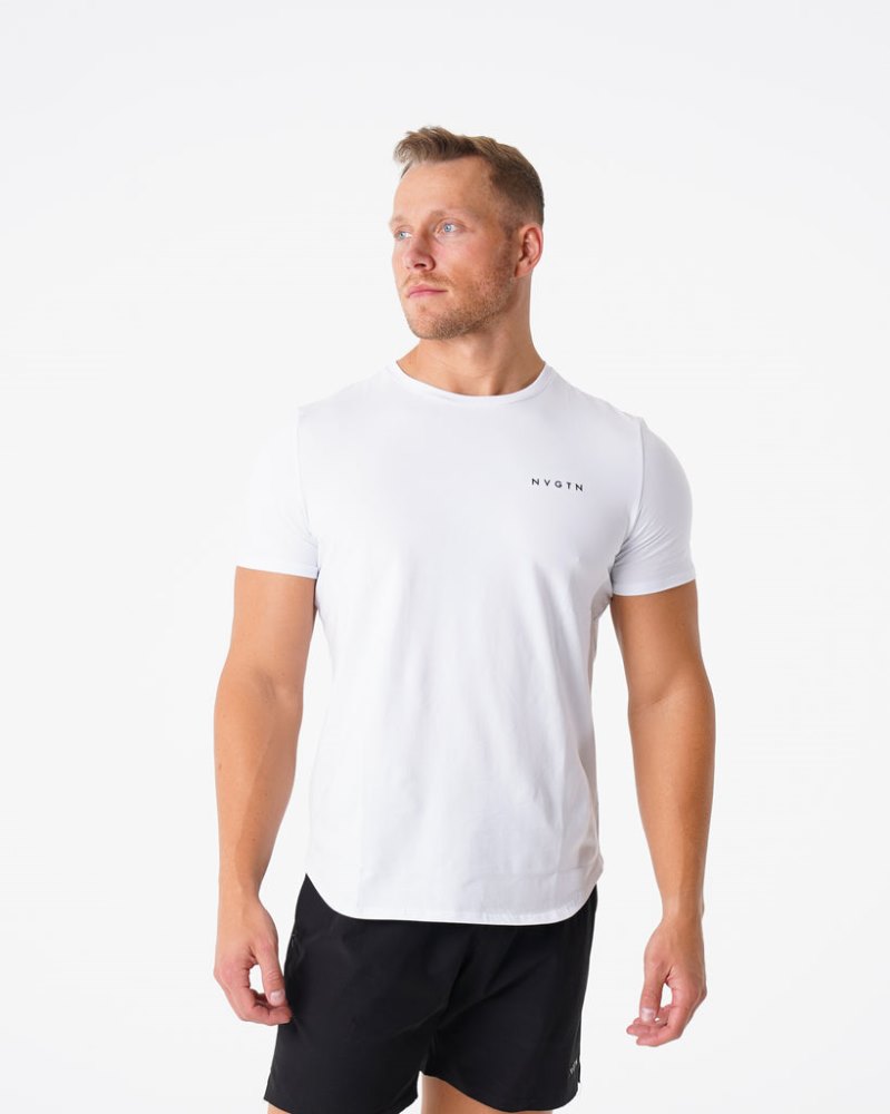 Camiseta Nvgtn Pulse Fitted Tee Hombre Blancas Argentina | 1841-W7H