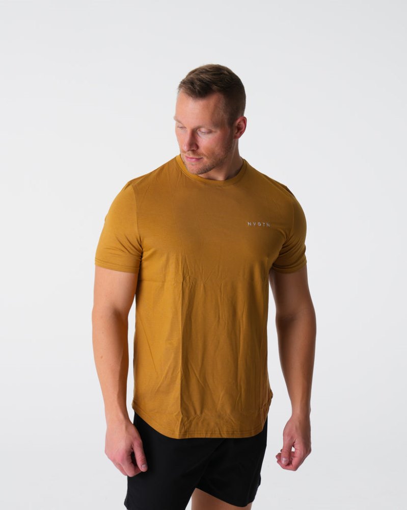 Camiseta Nvgtn Pulse Fitted Tee Hombre Naranjas Argentina | 1465-Y7K