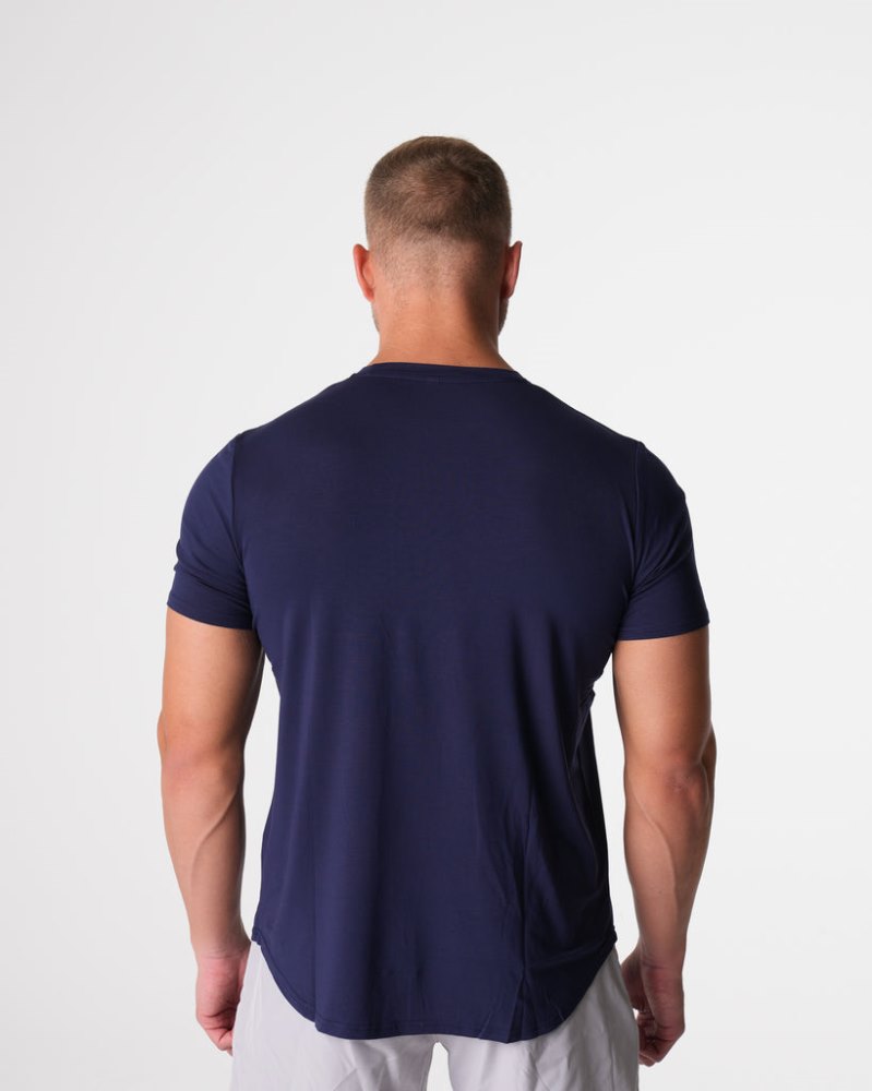 Camiseta Nvgtn Tech Fitted Tee Hombre Azul Marino Argentina | 1108-MW6