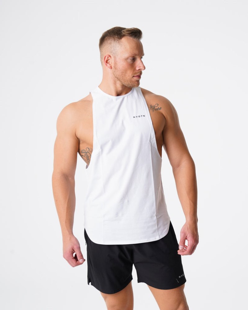 Camiseta Tirantes Nvgtn Pulse Edge Hombre Blancas Argentina | 1375-UZF