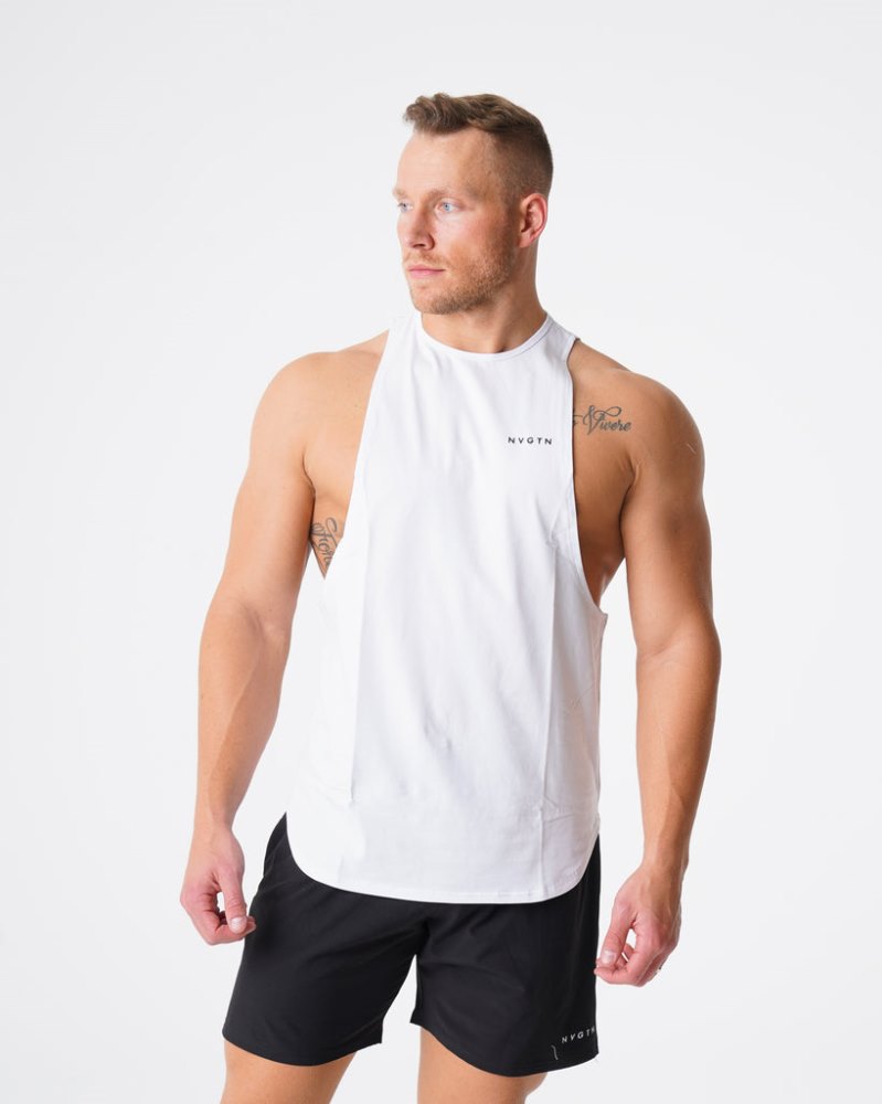 Camiseta Tirantes Nvgtn Pulse Edge Hombre Blancas Argentina | 1375-UZF