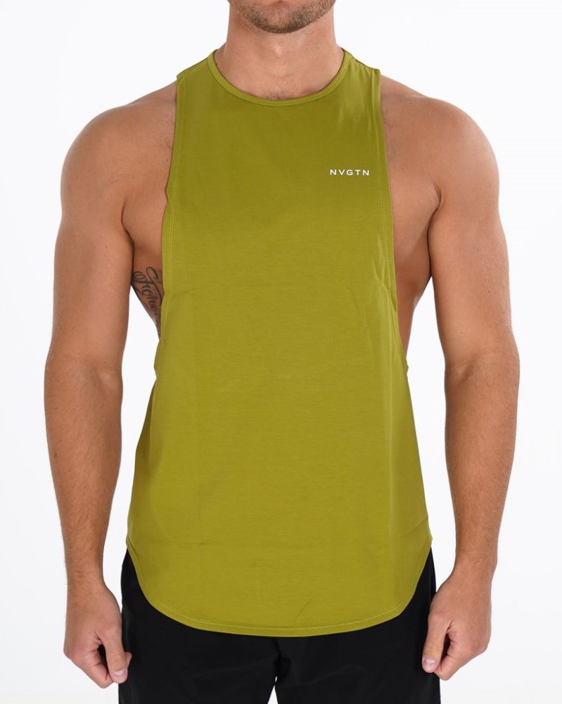 Camiseta Tirantes Nvgtn Pulse Edge Hombre Verde Oliva Argentina | 1481-4DI