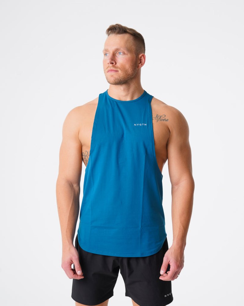 Camiseta Tirantes Nvgtn Pulse Edge Hombre Azules Argentina | 1935-PLM