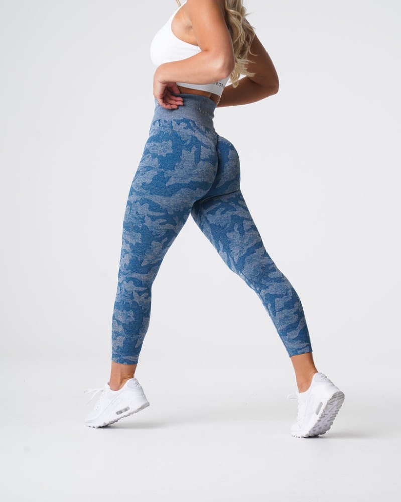 Leggins Nvgtn Camo Seamless Leggings Mujer Azules Argentina | 1430-UKJ