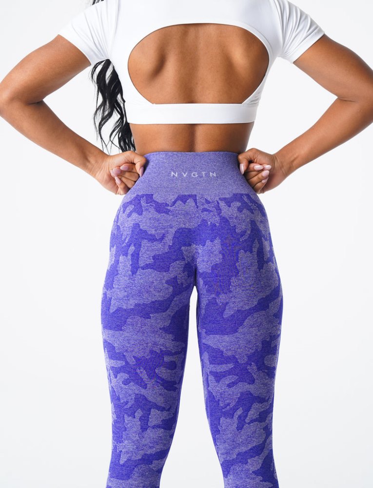 Leggins Nvgtn Camo Seamless Leggings Mujer Azules Argentina | 1453-VL4