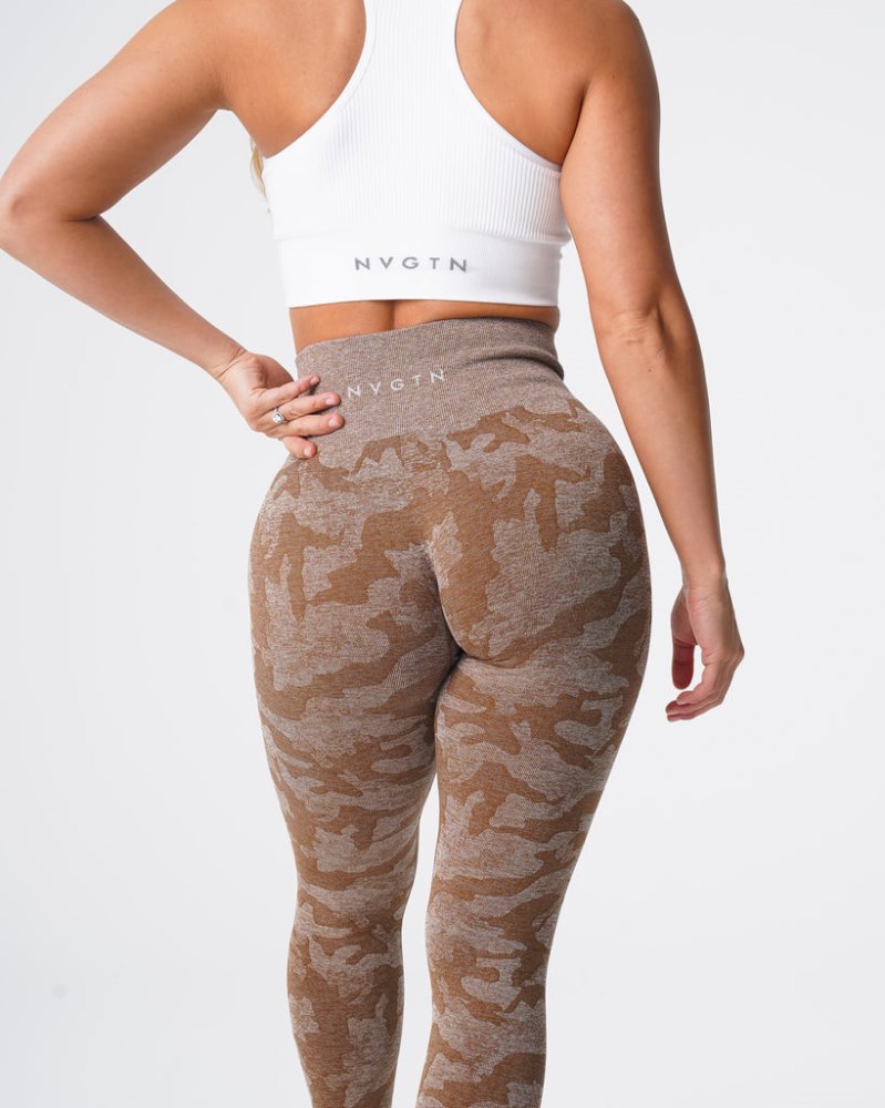 Leggins Nvgtn Camo Seamless Leggings Mujer Marrones Argentina | 1459-5LA