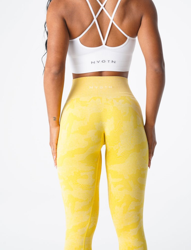 Leggins Nvgtn Camo Seamless Leggings Mujer Amarillo Argentina | 1558-TBB