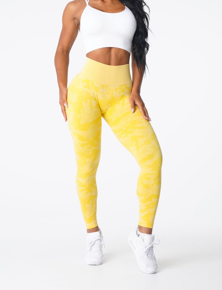 Leggins Nvgtn Camo Seamless Leggings Mujer Amarillo Argentina | 1558-TBB