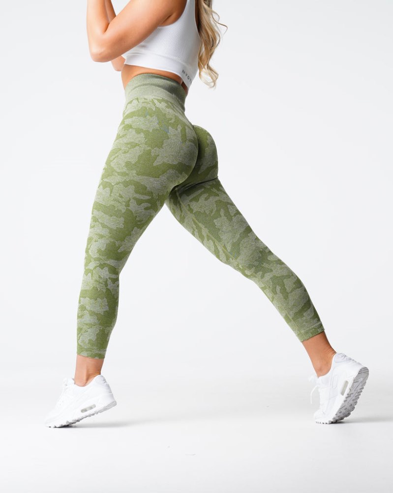 Leggins Nvgtn Camo Seamless Leggings Mujer Verde Argentina | 1959-3VS