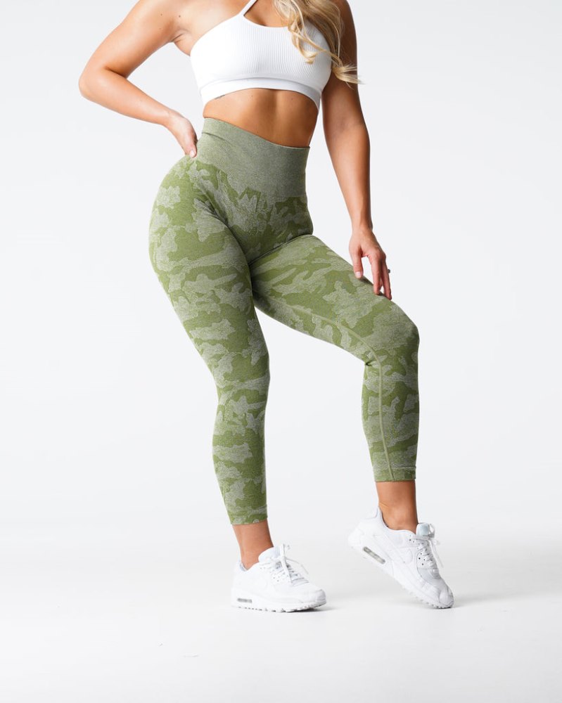 Leggins Nvgtn Camo Seamless Leggings Mujer Verde Argentina | 1959-3VS