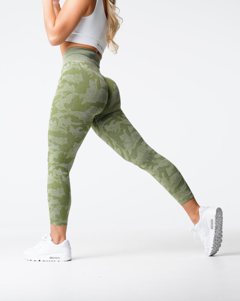 Leggins Nvgtn Camo Seamless Leggings Mujer Verde Argentina | 1959-3VS