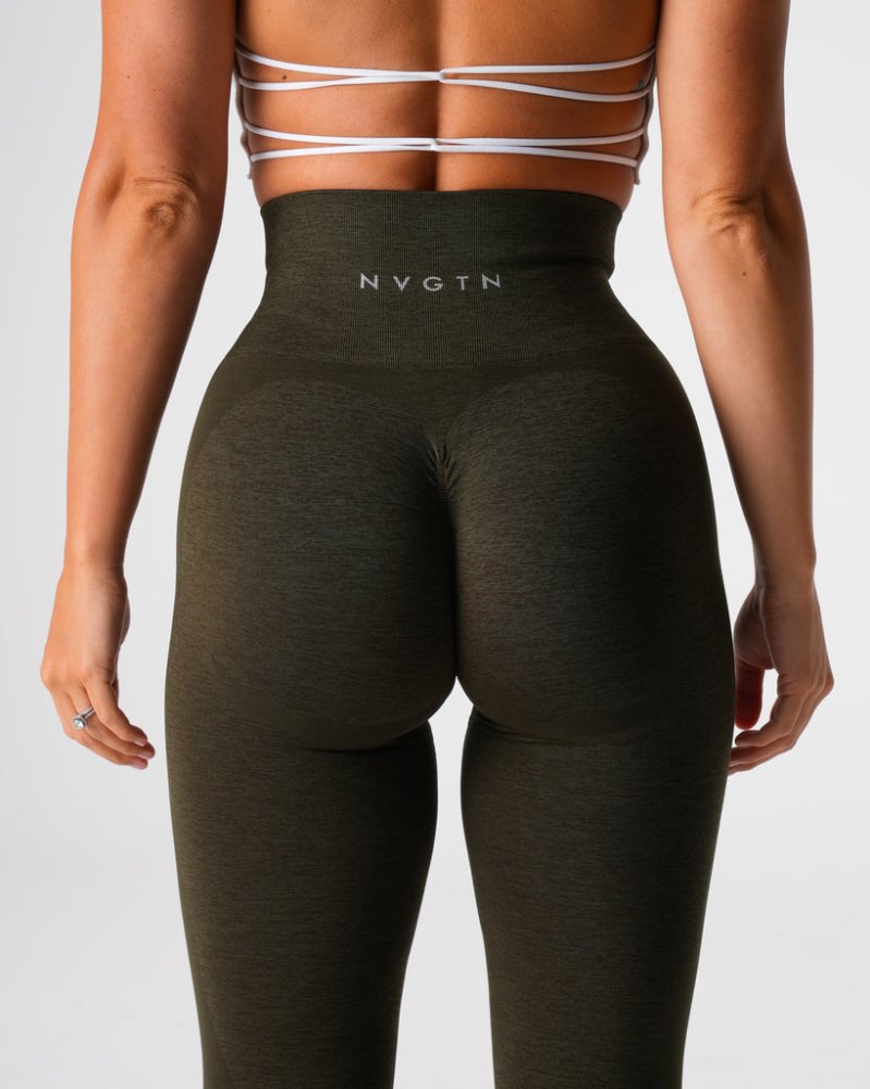 Leggins Nvgtn Contour 2.0 Seamless Leggings Mujer Verde Oliva Argentina | 1134-4KP