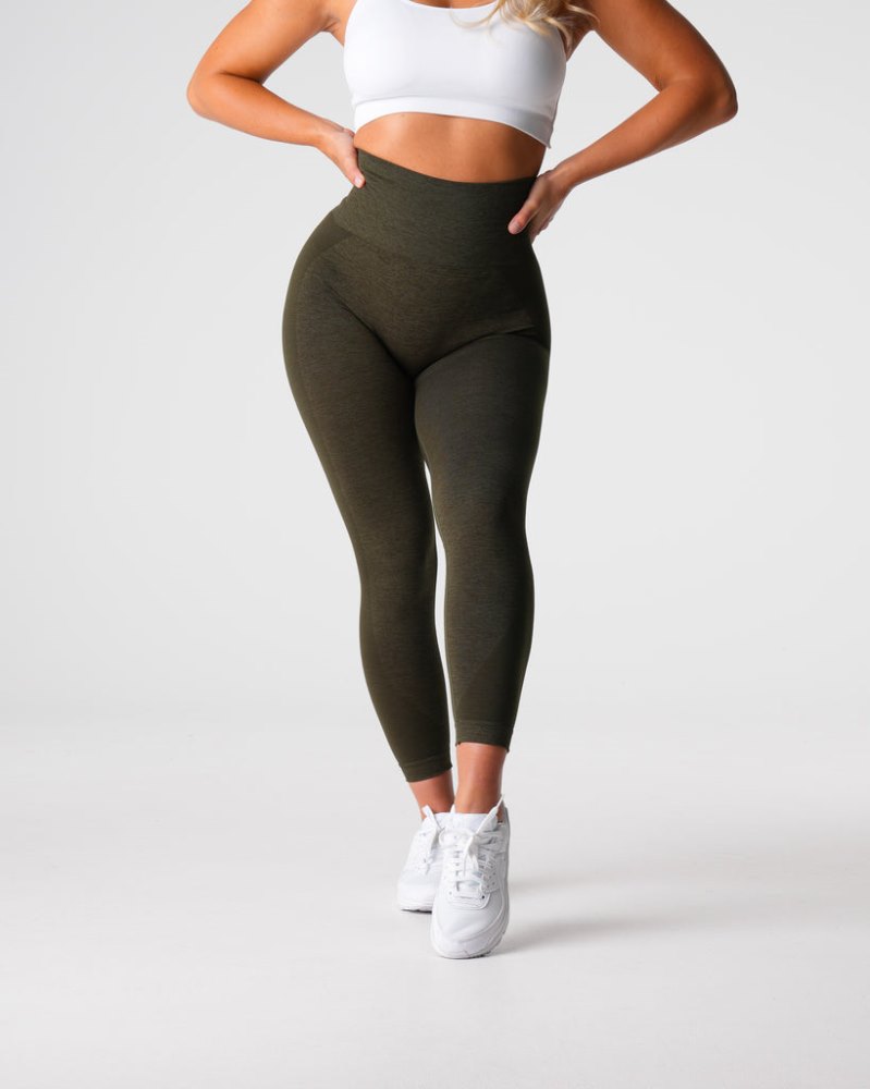 Leggins Nvgtn Contour 2.0 Seamless Leggings Mujer Verde Oliva Argentina | 1134-4KP