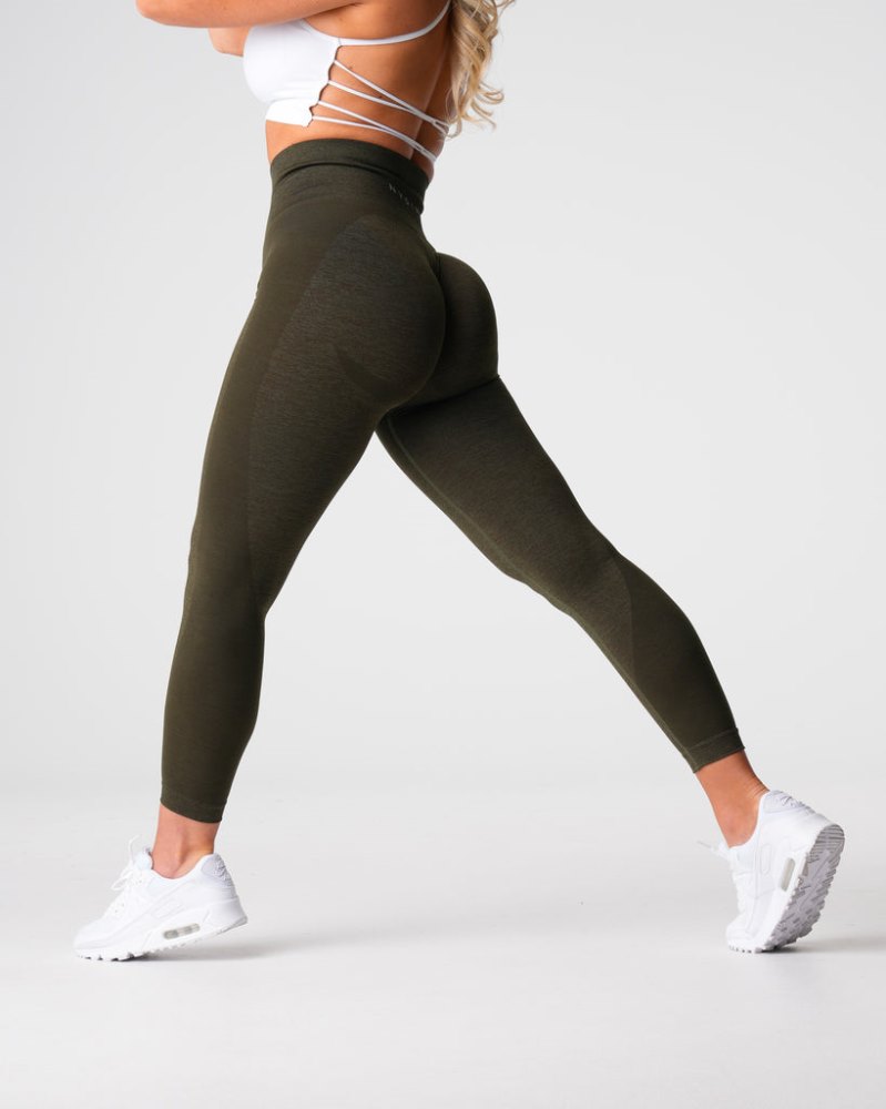 Leggins Nvgtn Contour 2.0 Seamless Leggings Mujer Verde Oliva Argentina | 1134-4KP