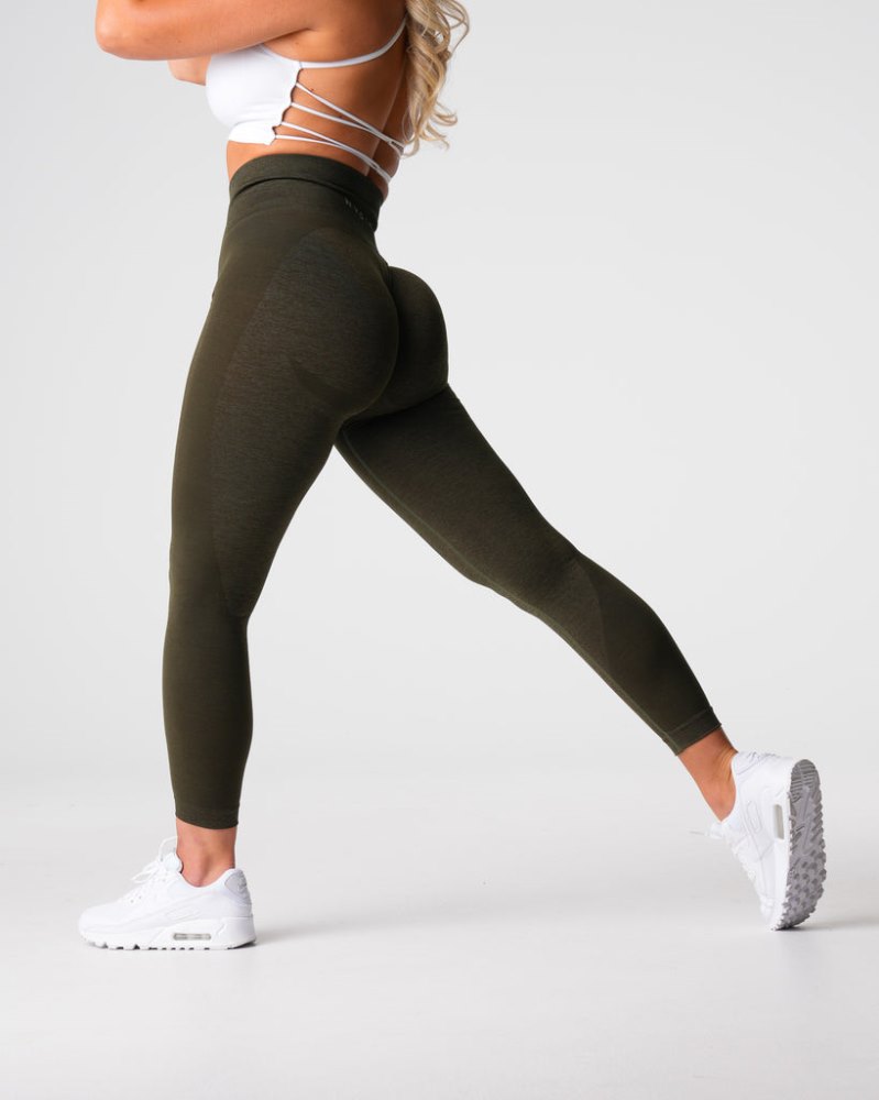 Leggins Nvgtn Contour 2.0 Seamless Leggings Mujer Verde Oliva Argentina | 1134-4KP