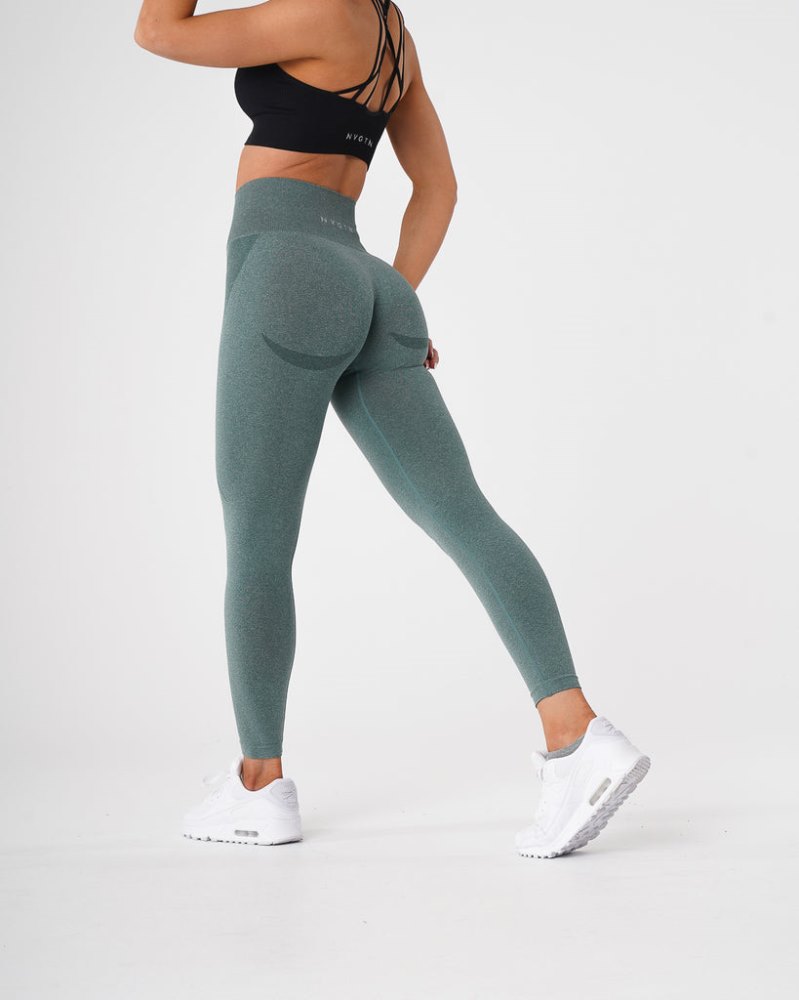 Leggins Nvgtn Contour Seamless Leggings Mujer Verde Argentina | 1179-VIE