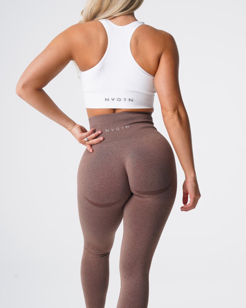 Leggins Nvgtn Contour Seamless Leggings Mujer Gris Marrones Argentina | 1272-RCJ