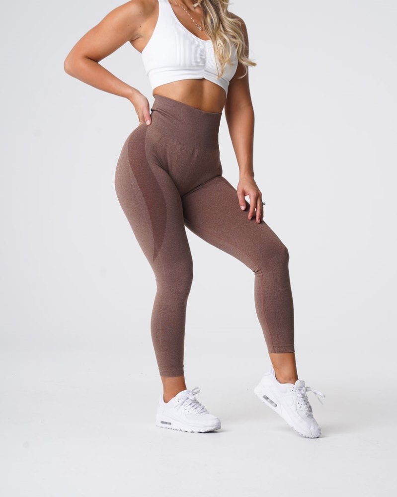 Leggins Nvgtn Contour Seamless Leggings Mujer Gris Marrones Argentina | 1272-RCJ