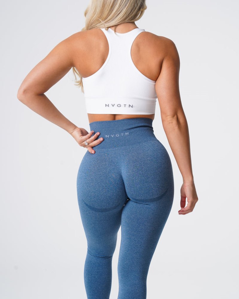 Leggins Nvgtn Contour Seamless Leggings Mujer Azules Argentina | 1350-7MQ