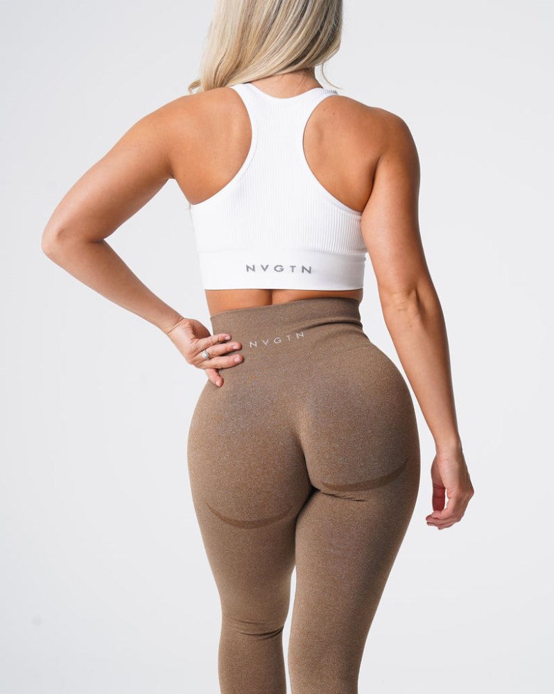 Leggins Nvgtn Contour Seamless Leggings Mujer Marrones Argentina | 1876-GIK