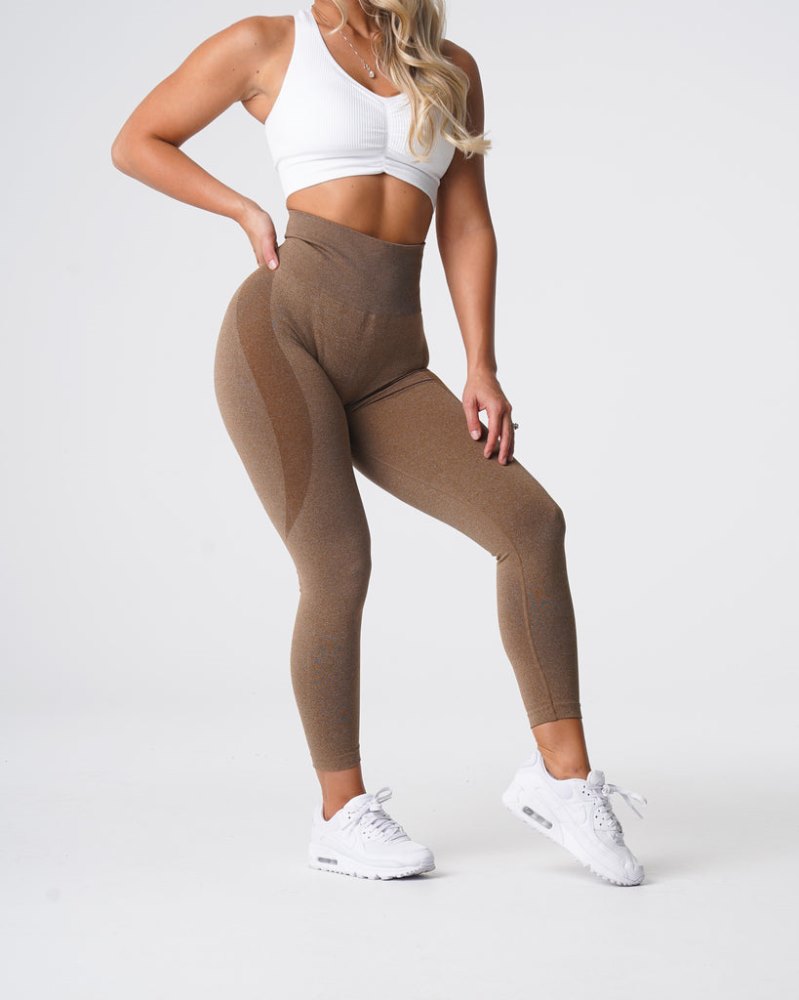 Leggins Nvgtn Contour Seamless Leggings Mujer Marrones Argentina | 1876-GIK