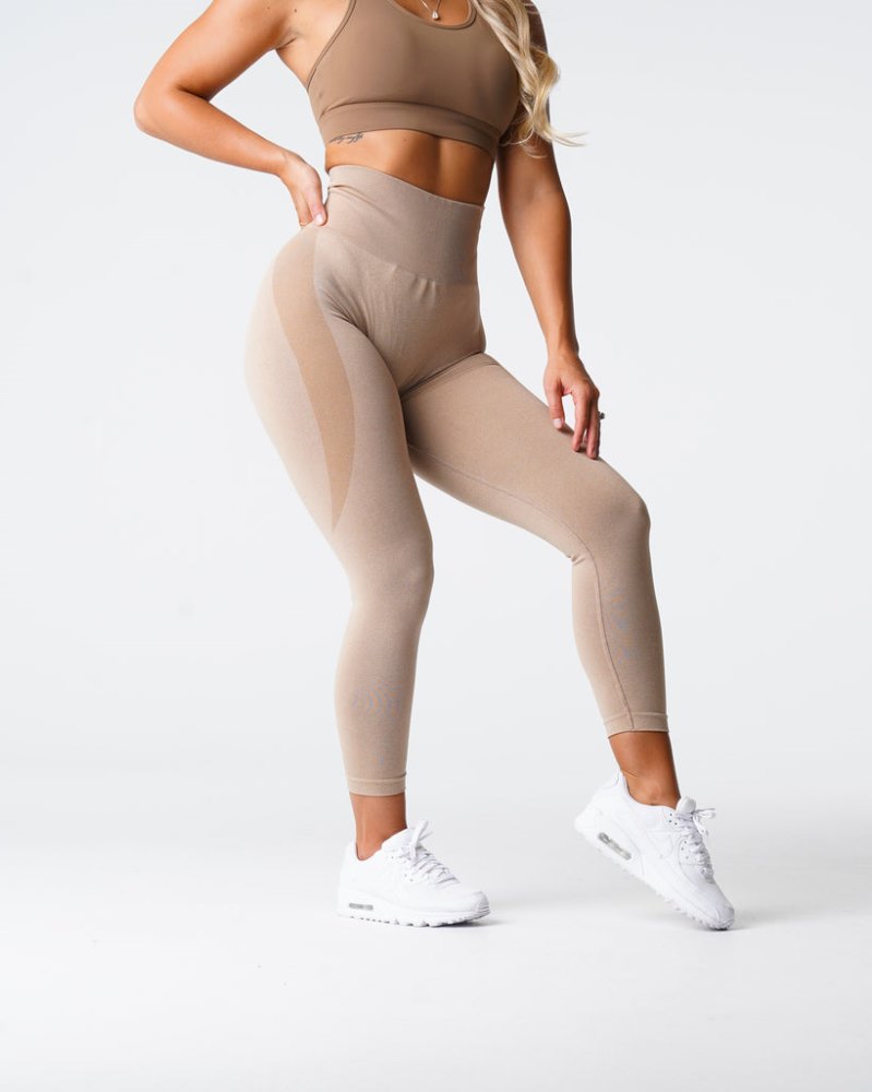 Leggins Nvgtn Contour Seamless Leggings Mujer Beige Argentina | 1945-V6D