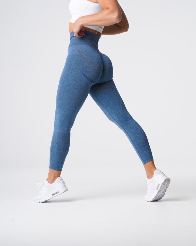 Leggins Nvgtn Curve Seamless Leggings Mujer Azules Argentina | 1025-7Y6