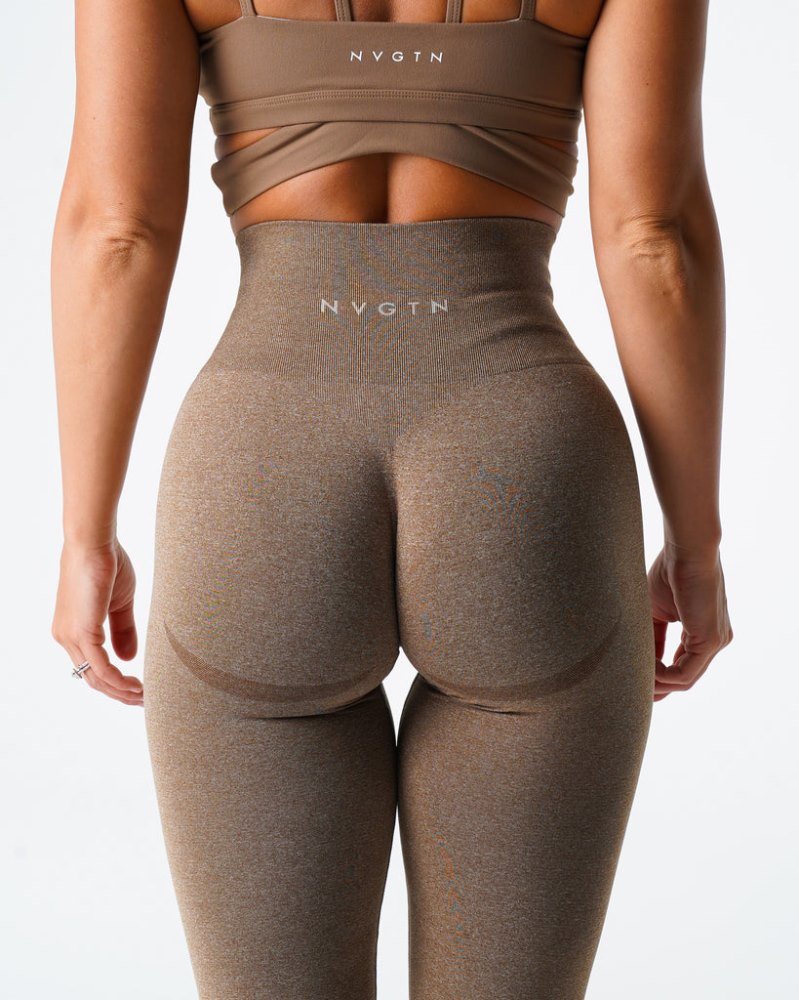 Leggins Nvgtn Curve Seamless Leggings Mujer Marrones Argentina | 1195-DCM