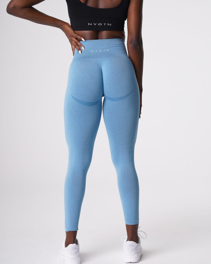 Leggins Nvgtn Curve Seamless Leggings Mujer Azules Argentina | 1502-CHL