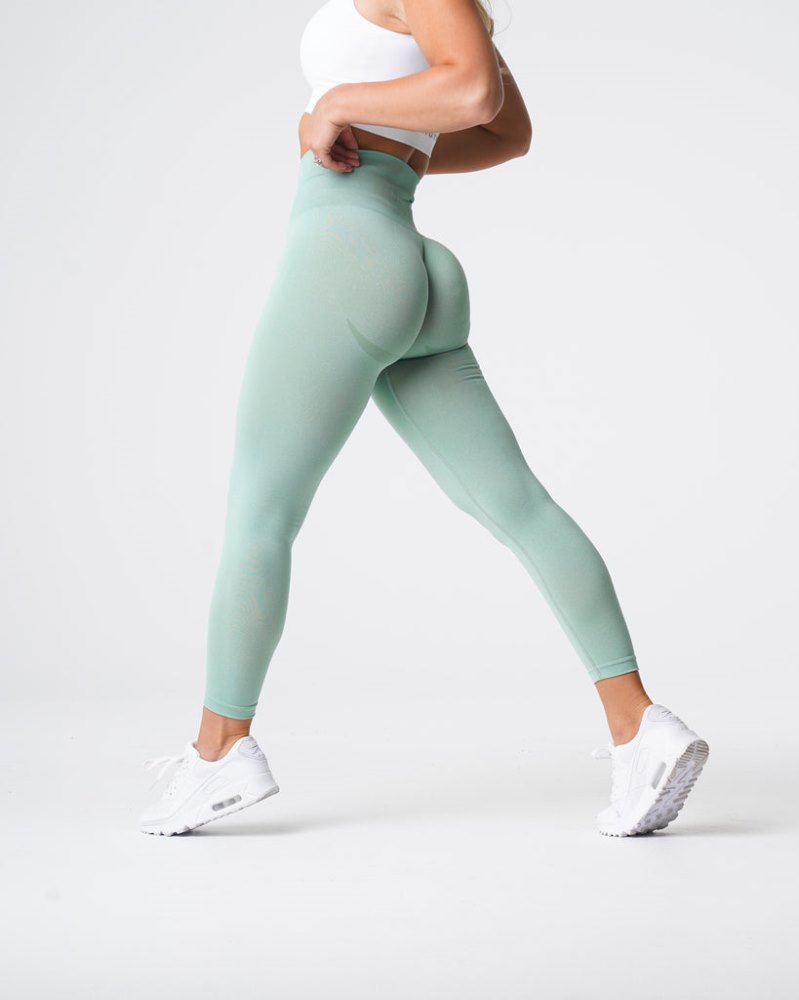 Leggins Nvgtn Curve Seamless Leggings Mujer Verde Argentina | 1587-8G6