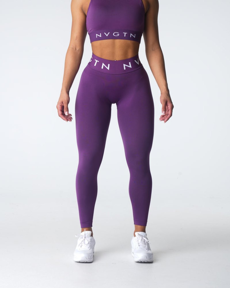 Leggins Nvgtn Deporte Seamless Leggings Mujer Moradas Argentina | 1314-WPN