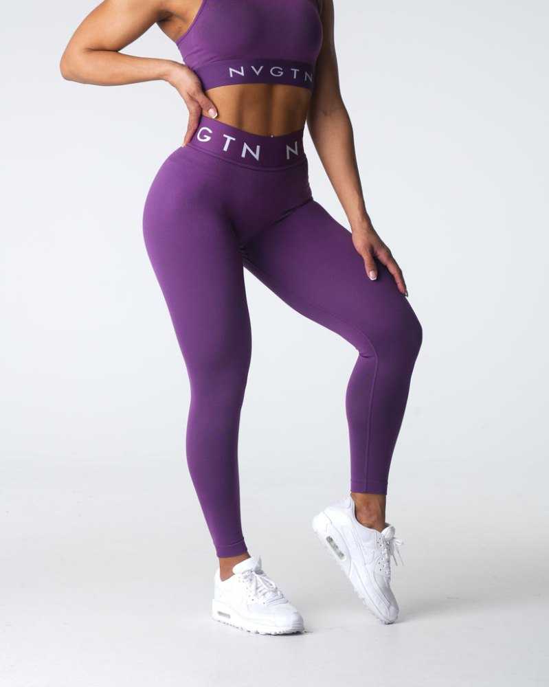 Leggins Nvgtn Deporte Seamless Leggings Mujer Moradas Argentina | 1314-WPN