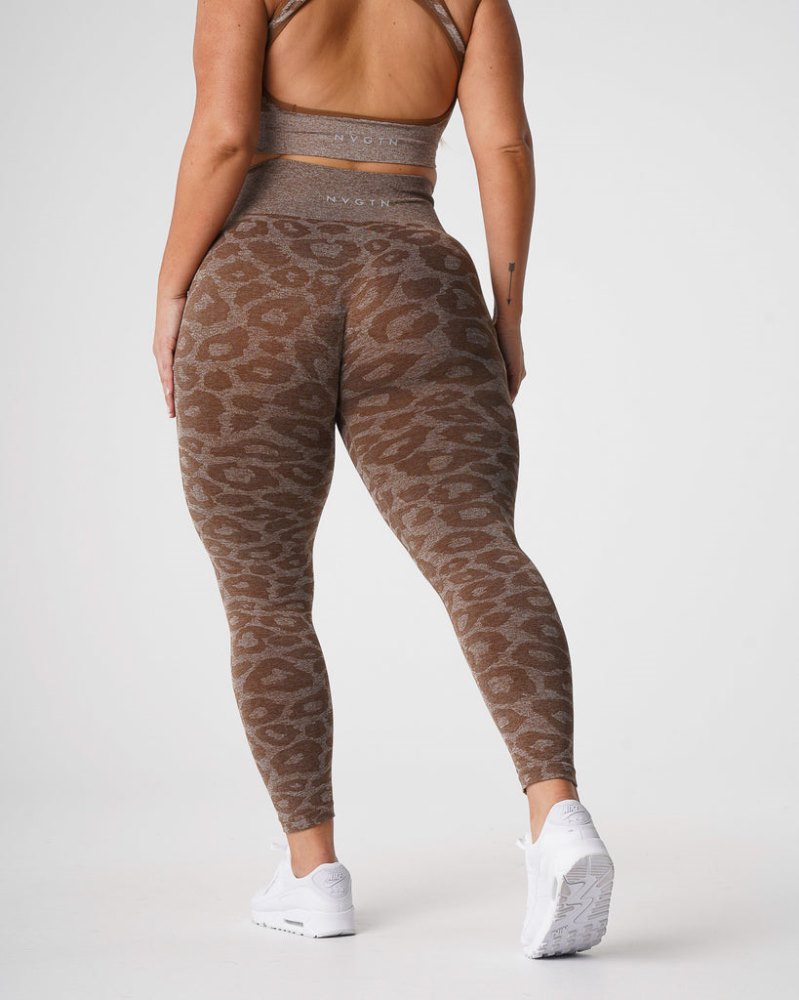 Leggins Nvgtn Leopard Seamless Leggings Mujer Marrones Argentina | 1191-FGW