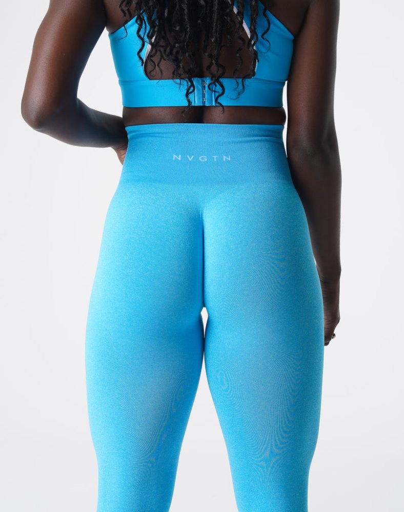 Leggins Nvgtn NV Seamless Leggings Mujer Azules Argentina | 1513-BJW