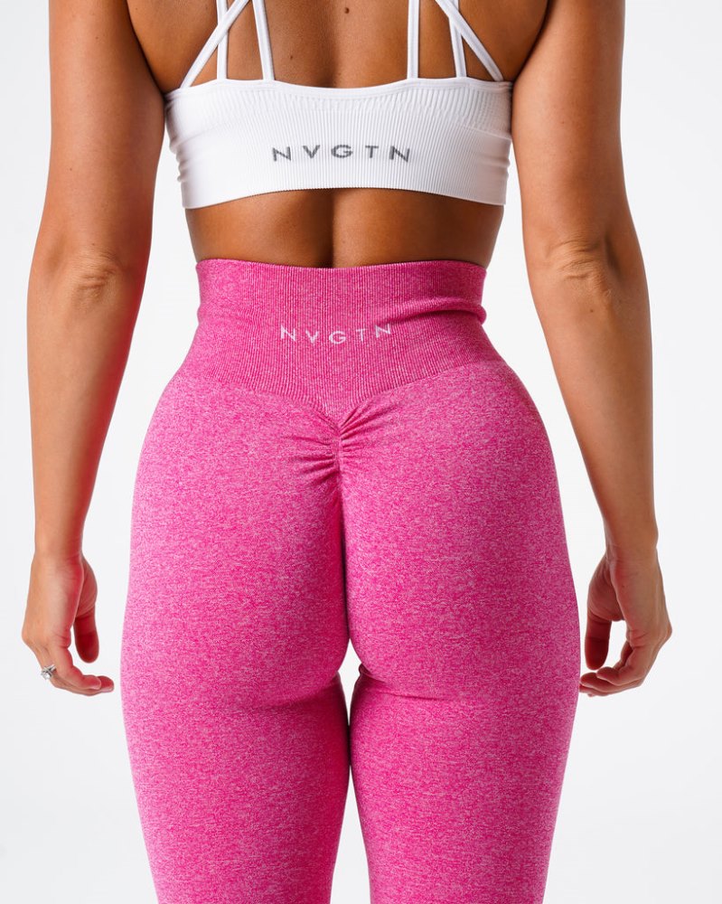 Leggins Nvgtn Scrunch Seamless Leggings Mujer Fucsia Argentina | 1072-M7I