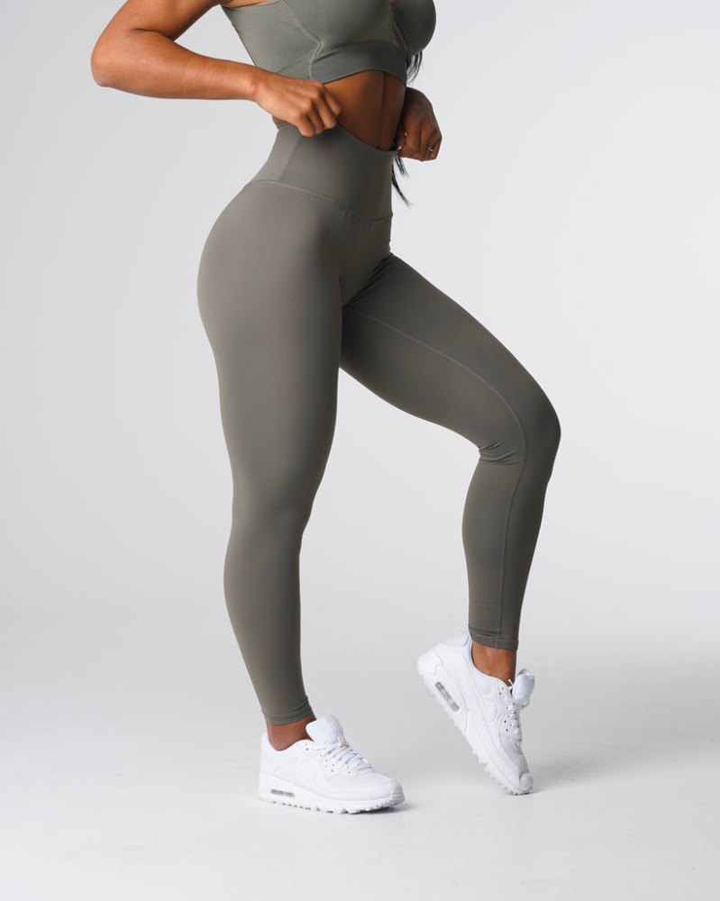 Leggins Nvgtn Signature 2.0 Leggings Mujer Kaki Verde Argentina | 1882-1K8