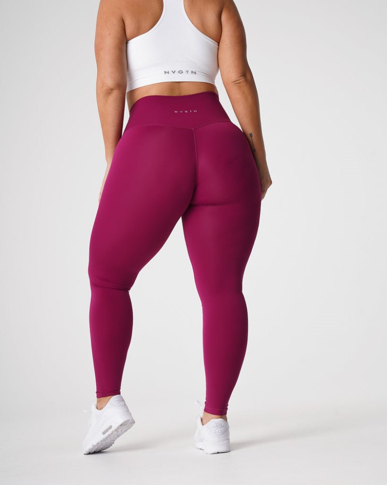 Leggins Nvgtn Signature 2.0 Leggings Mujer Burdeos Argentina | 1928-C5V