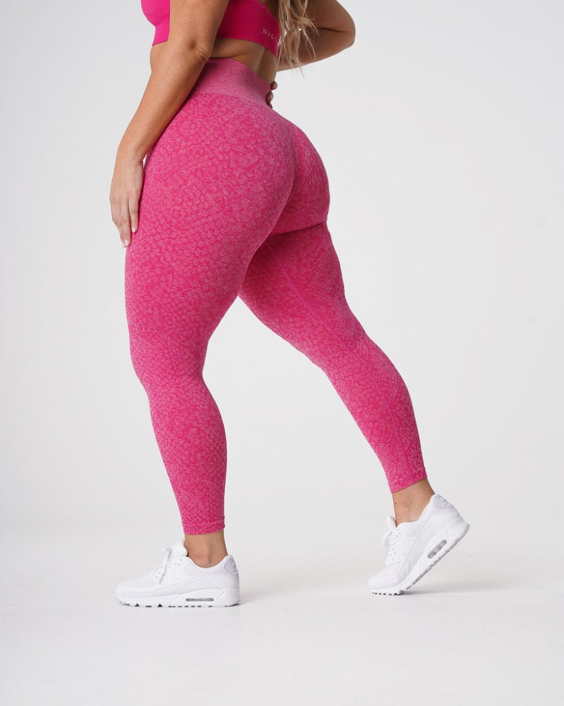 Leggins Nvgtn Snakeskin Seamless Leggings Mujer Fucsia Argentina | 1014-GQH