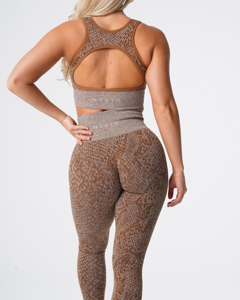 Leggins Nvgtn Snakeskin Seamless Leggings Mujer Marrones Argentina | 1429-V3W