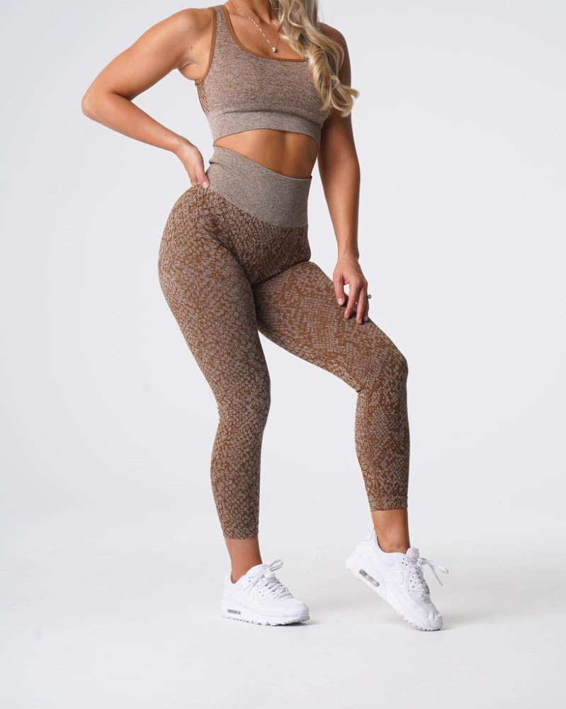 Leggins Nvgtn Snakeskin Seamless Leggings Mujer Marrones Argentina | 1429-V3W