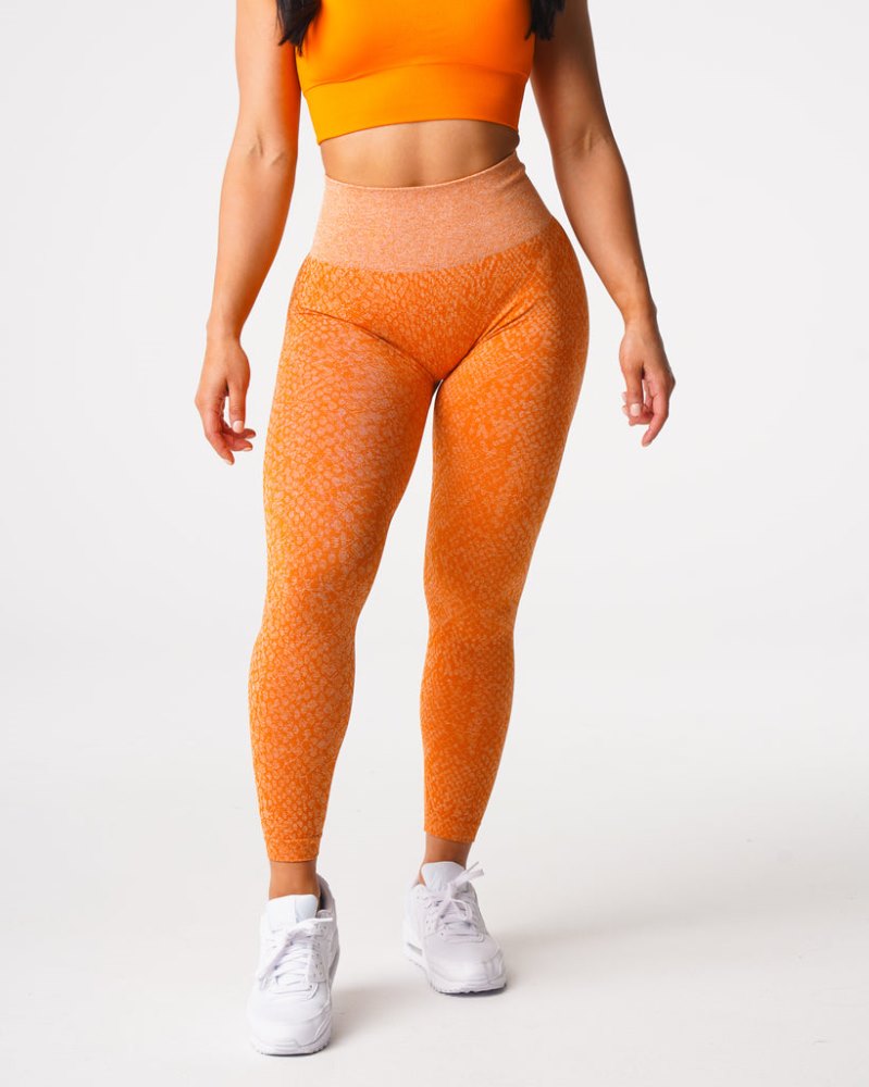 Leggins Nvgtn Snakeskin Seamless Leggings Mujer Naranjas Argentina | 1563-WUF