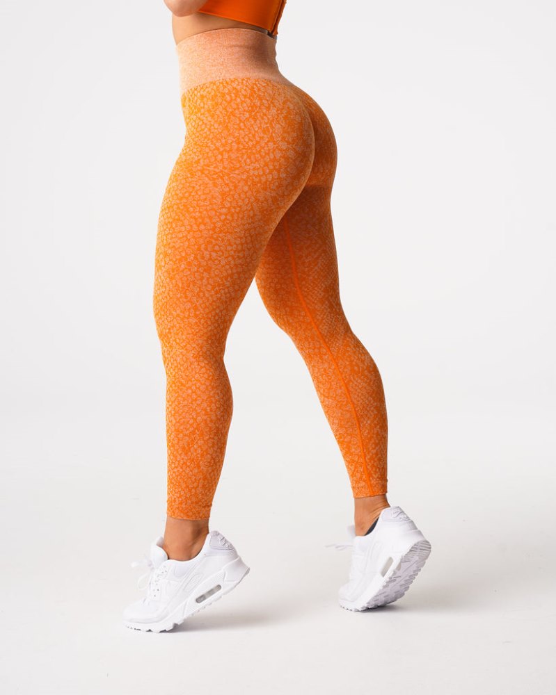 Leggins Nvgtn Snakeskin Seamless Leggings Mujer Naranjas Argentina | 1563-WUF