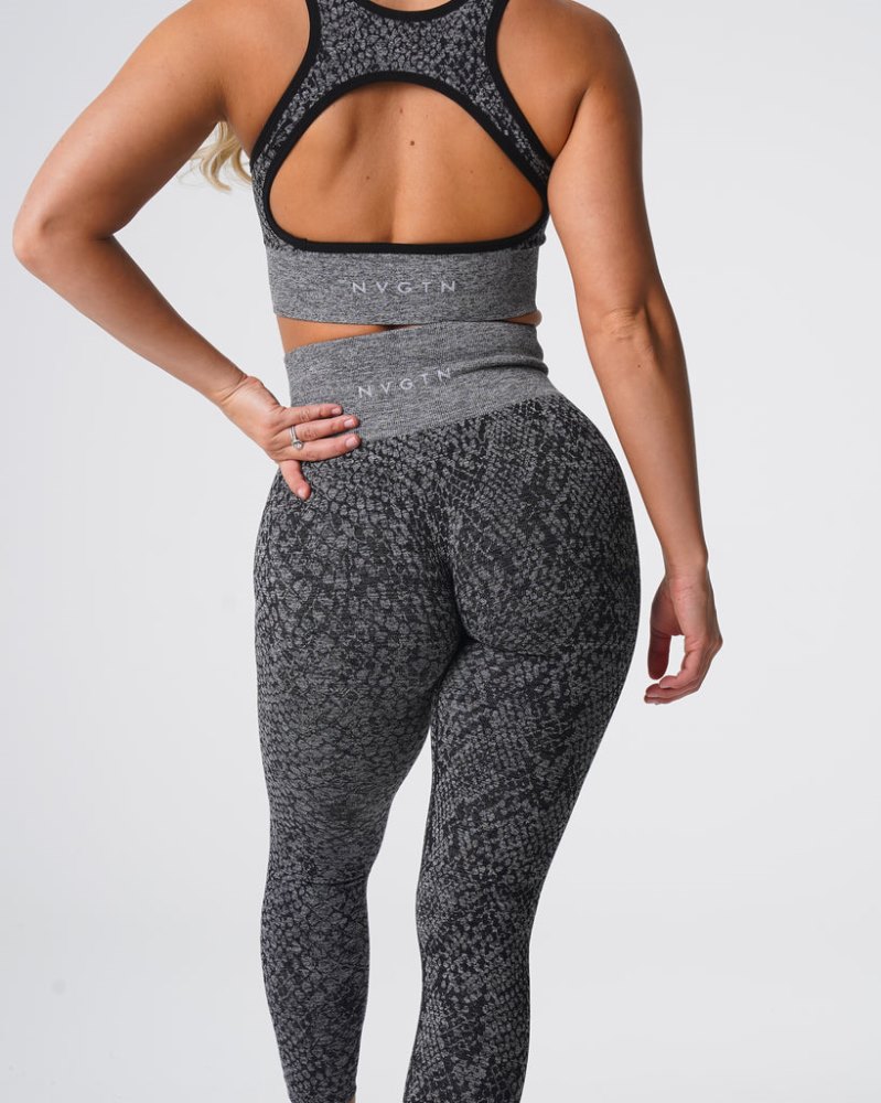 Leggins Nvgtn Snakeskin Seamless Leggings Mujer Negras Argentina | 1632-00N