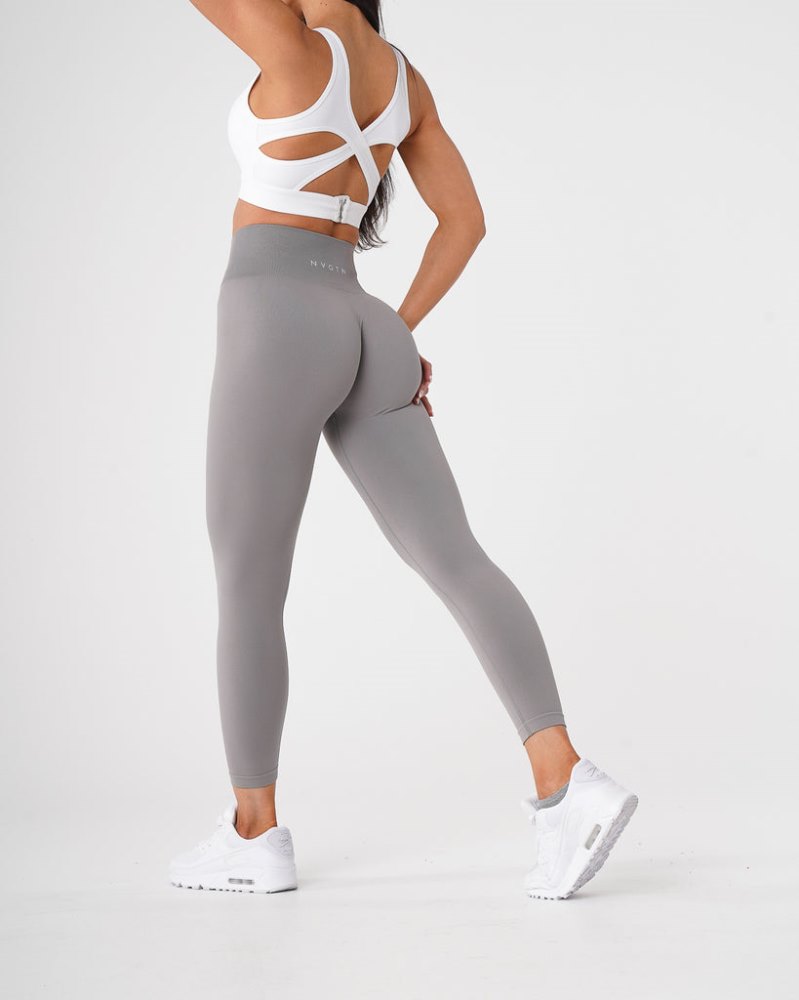 Leggins Nvgtn Solid Seamless Leggings Mujer Gris Claro Argentina | 1096-WUH