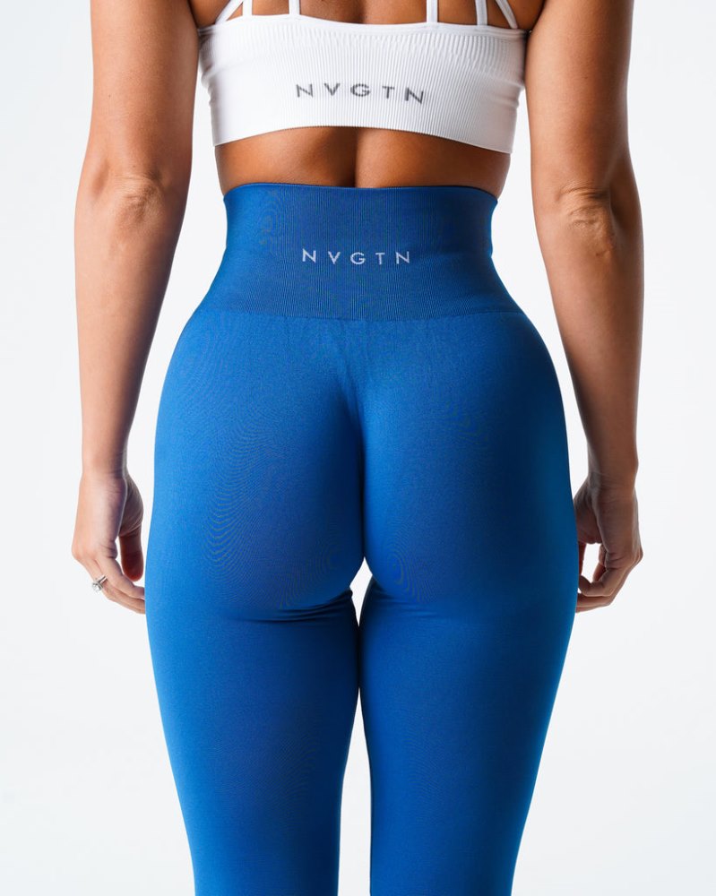 Leggins Nvgtn Solid Seamless Leggings Mujer Azules Argentina | 1436-JYG