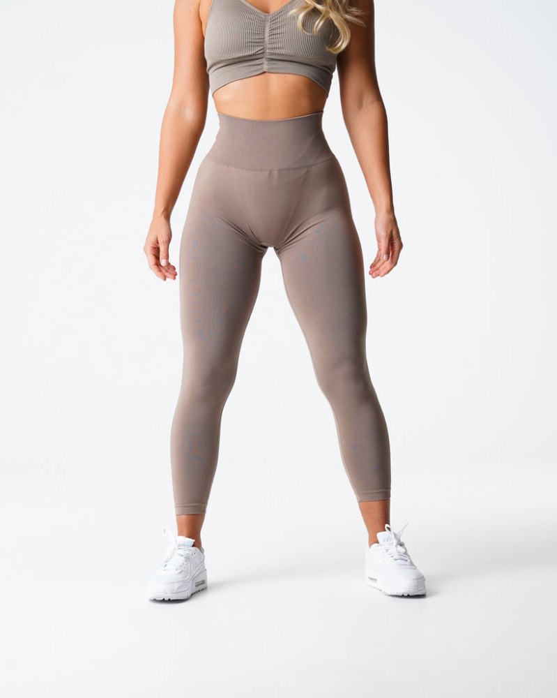 Leggins Nvgtn Solid Seamless Leggings Mujer Gris Marrones Argentina | 1470-53G