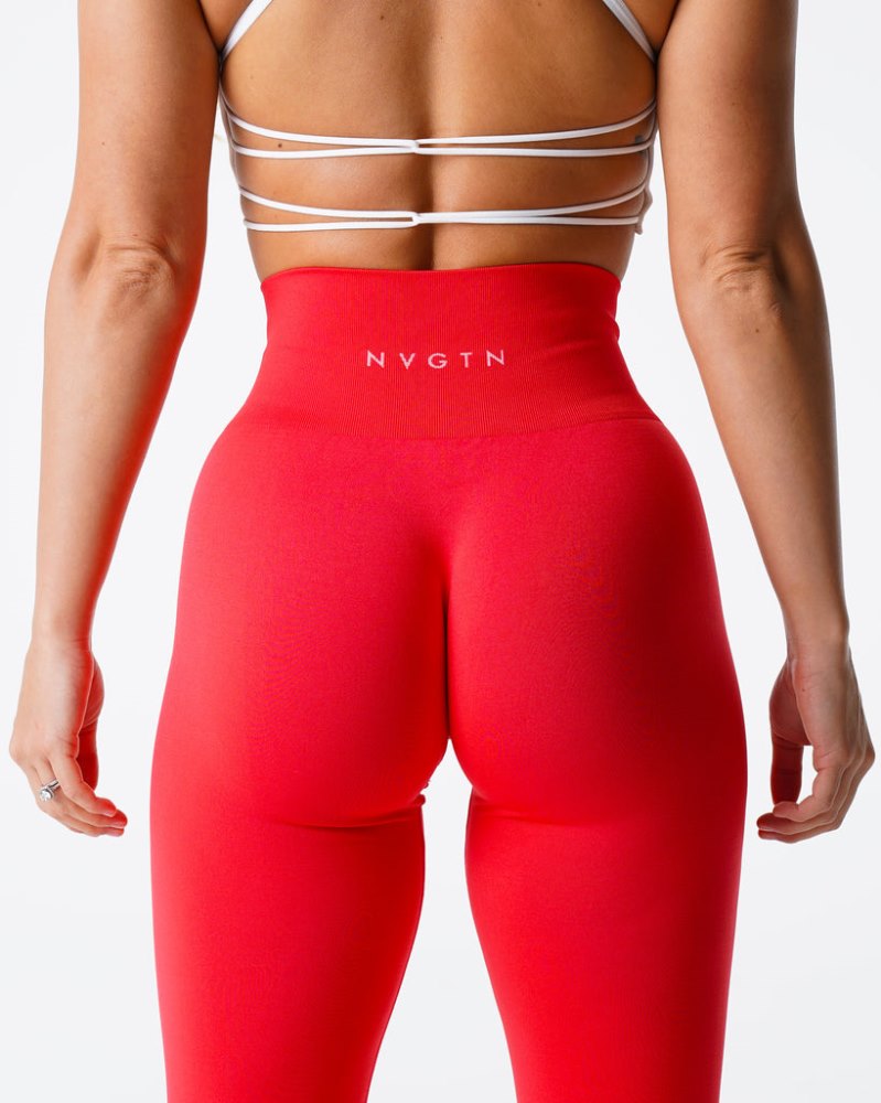 Leggins Nvgtn Solid Seamless Leggings Mujer Rojas Argentina | 1708-I9Y